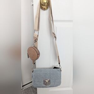 BNWT - True Religion Denim Quilted Crossbody or Shoulder Bag with Change Purse